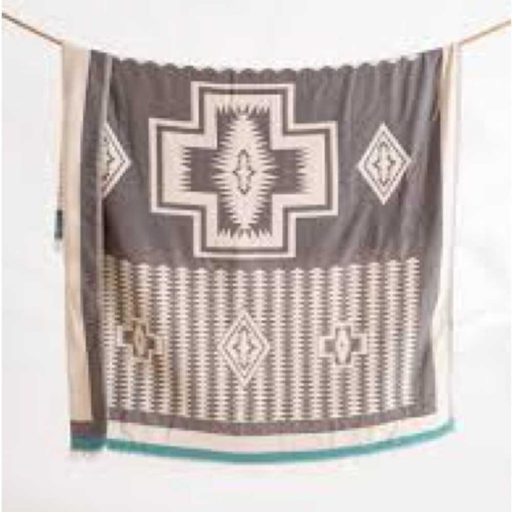 Anthropologie EVERYWHERE Blanket Organic Cotton Soft Loom Weave Hand Crafted - Picture 9 of 14